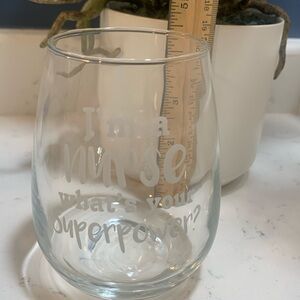 Stemless nurse wine glass